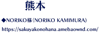 NORIKO様（NORIKO KAMIMURA)